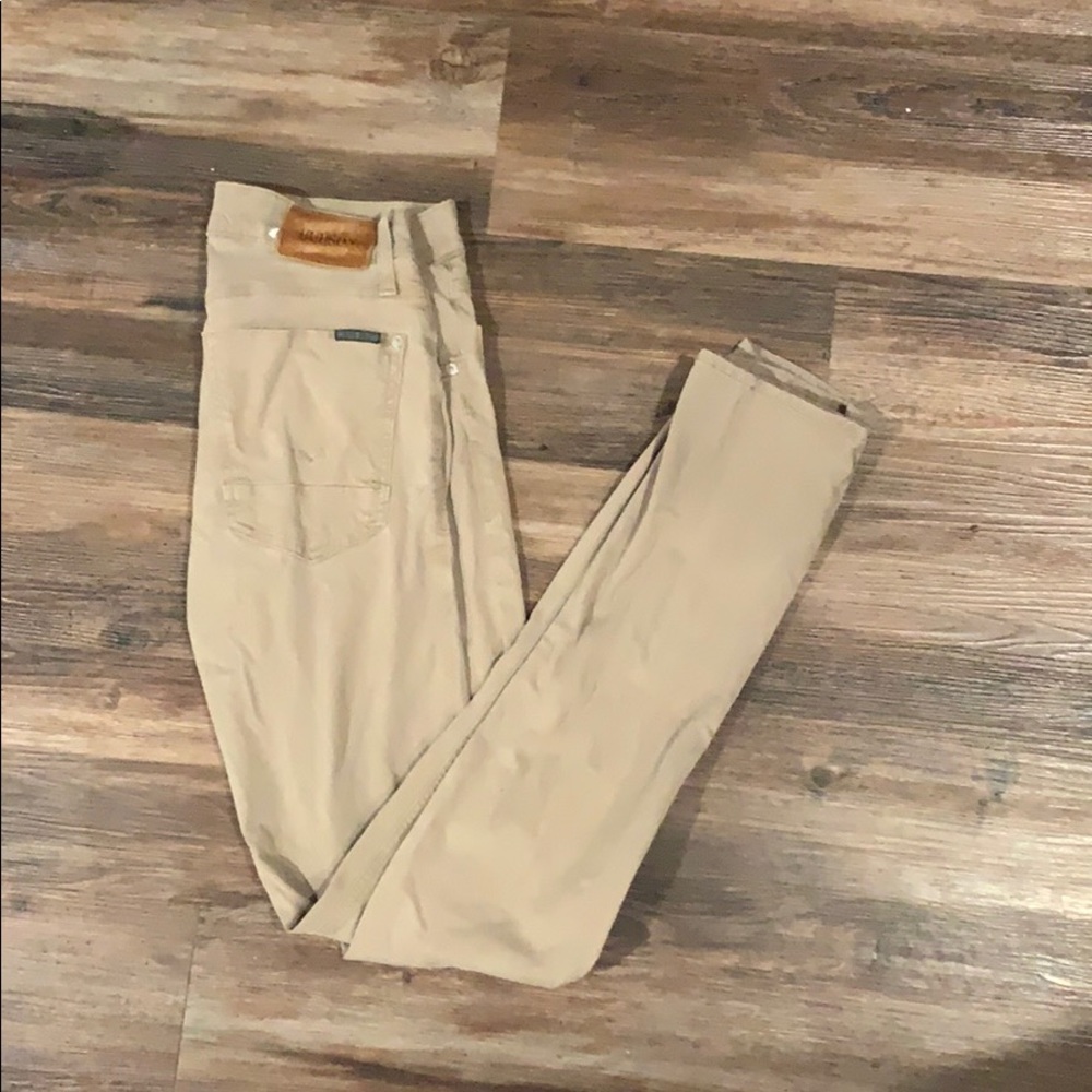 Kaki skinny-slim pants